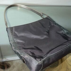 💯💯Authentic Prada Tessuto Nylon Shoulder Bag with Silver Handle
